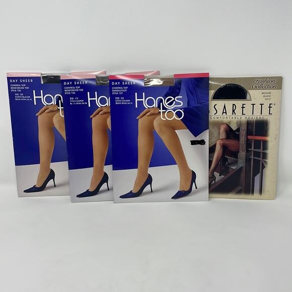 NIP bundle of 4 pantyhose women’s CD/medium - Picture 1 of 11